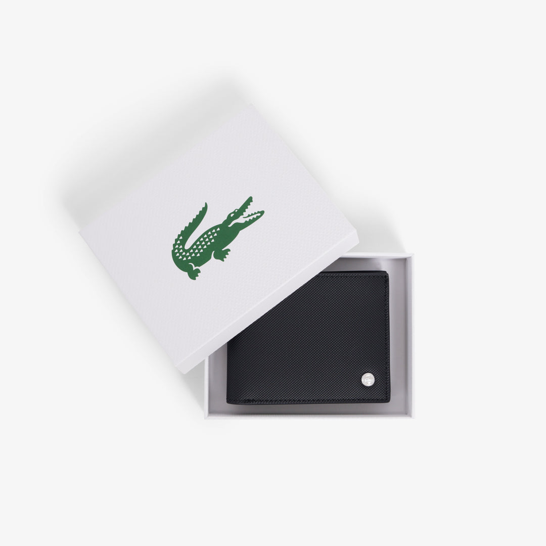 Lacoste Small Men's Wallet Langon Petit Piqué Black