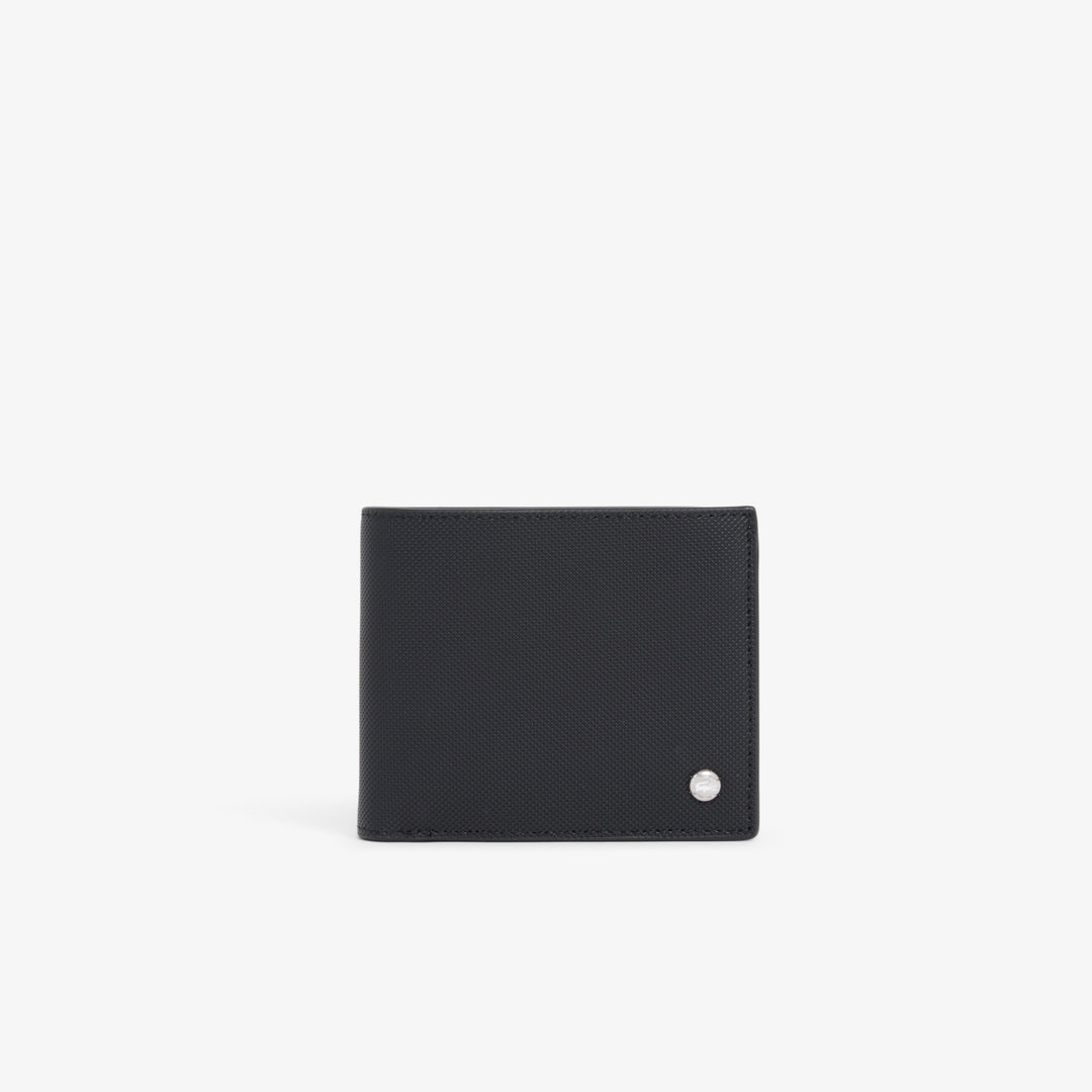 Carteira Masculina Lacoste Langon Pequeno Piqué Preto NH5281HW