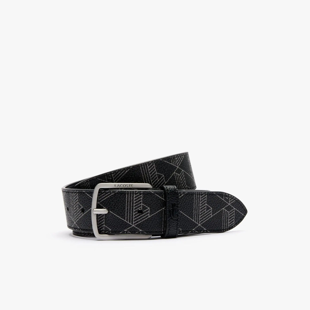 Lacoste Ceintures Monogram-Noir-Gris-H45 Lucky Bag™