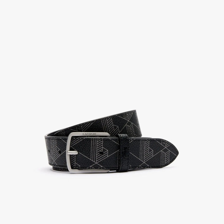 Lacoste Ceintures Monogram-Noir-Gris-H45 Lucky Bag™
