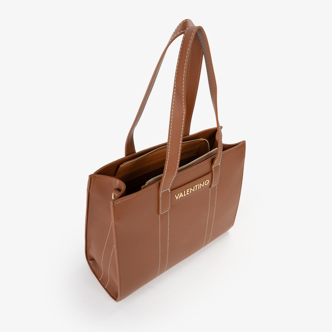 Valentino Taske Shopper Aury Re Marron Femme VBS9OB01 Cuoio