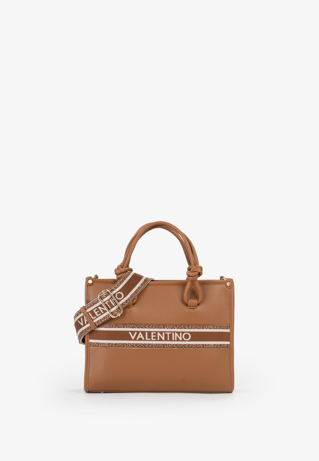 Valentino Sac Cabas Aella Marron Femme Cuoio