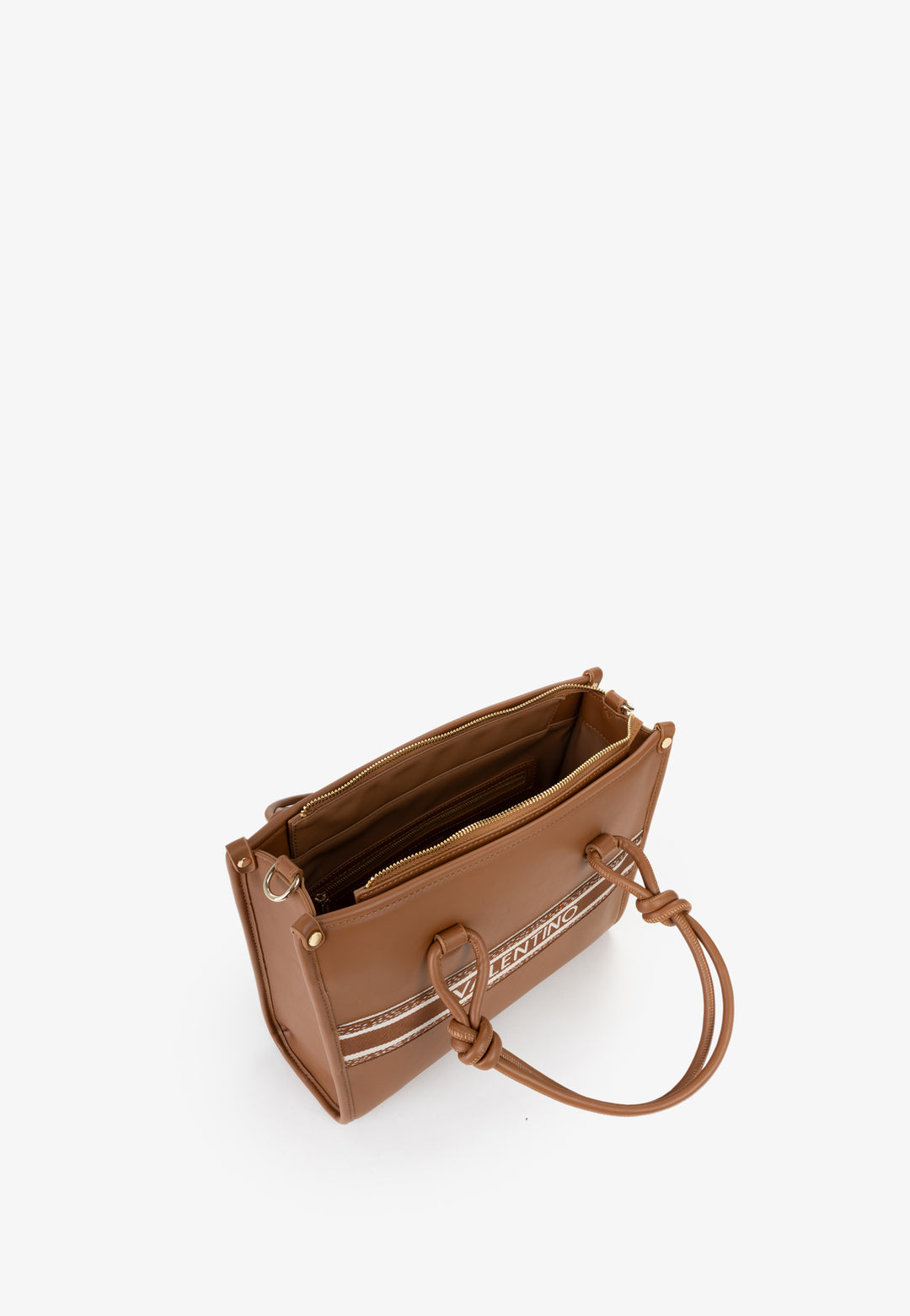 Valentino Sac Cabas Aella Marron Femme Cuoio