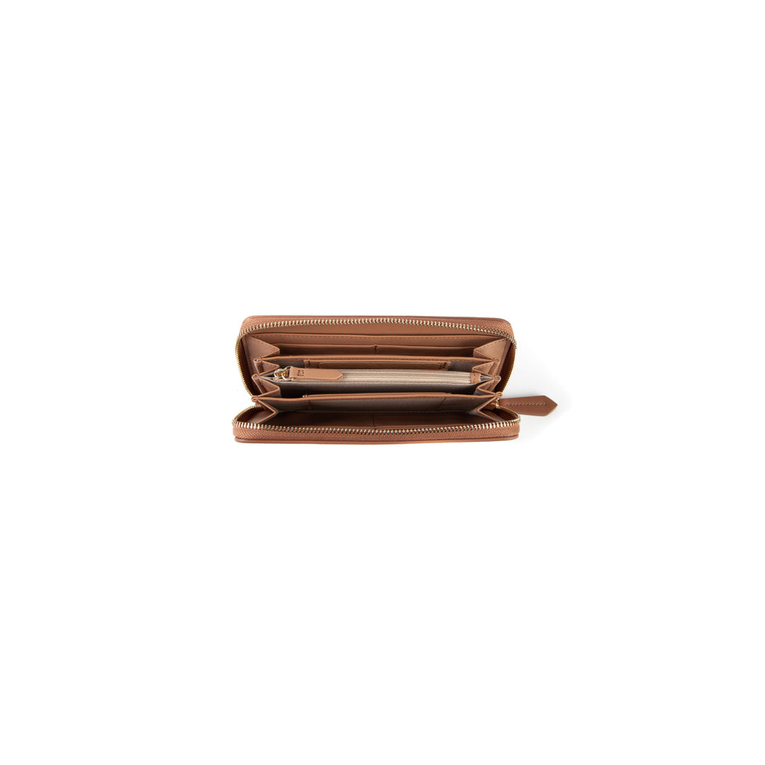 Valentino Portefeuille Zero Re Marron Femme Cuoio