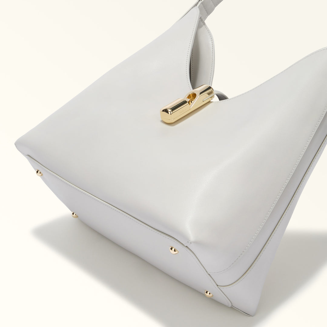 Furla Goccia M Shoulder Bag Grey/White