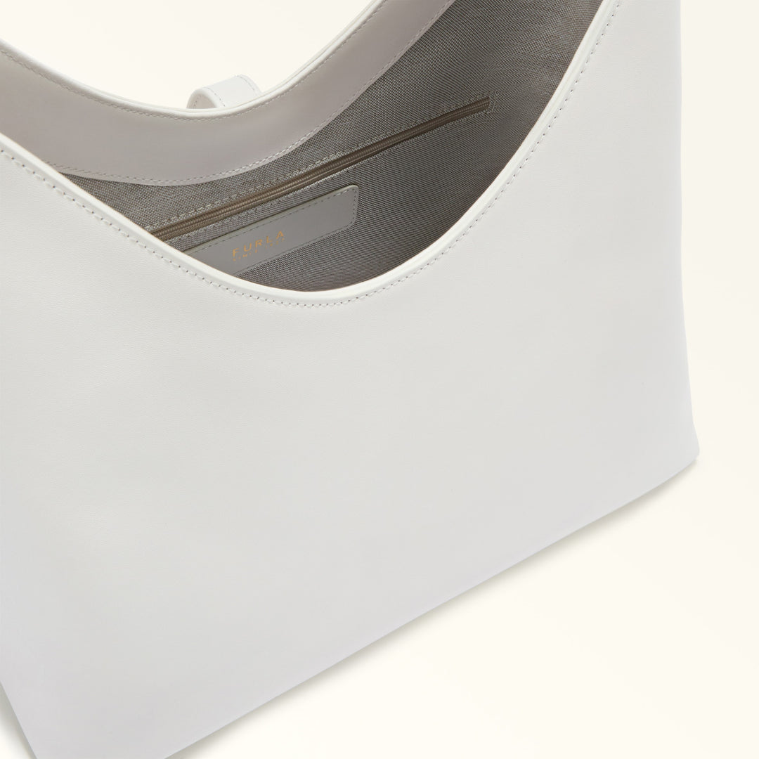 Furla Goccia M Shoulder Bag Grey/White