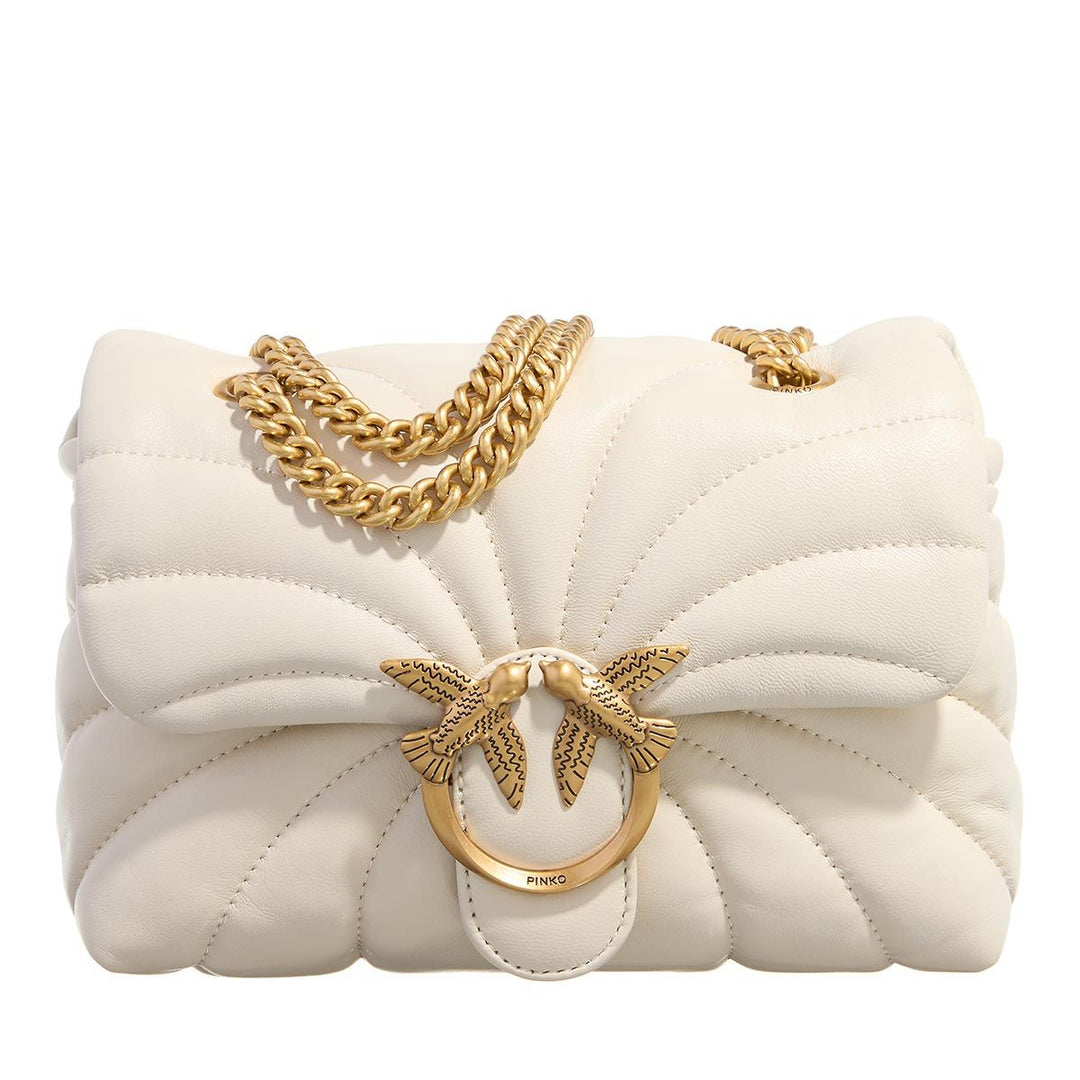 Pinko Handväskor Love Puff Classic Cl Sheep Nap Vit