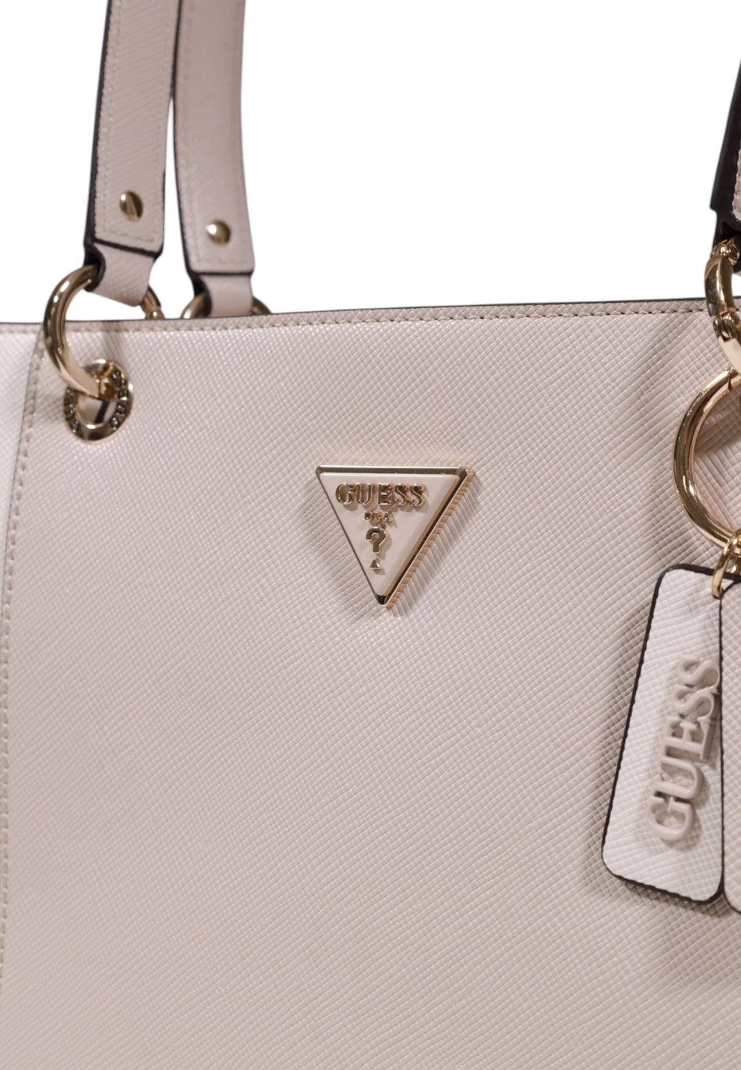 Guess Borsa a tracolla Bramina Small Satche Off White/Taupe