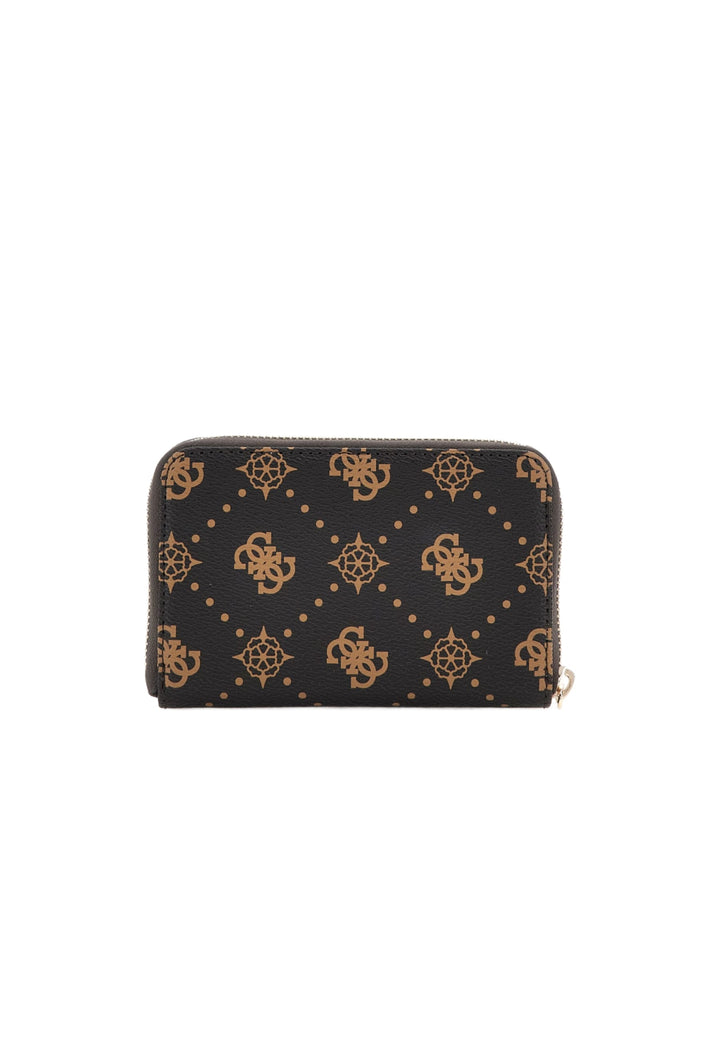Guess Compagnon / Portefeuille Silia Slg Medium Zip Espresso Logo -- vue 5 sur 7