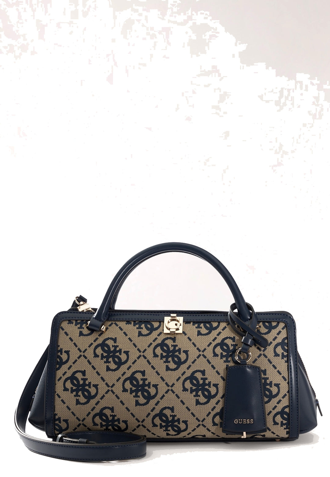 Guess Sac à Main Audrey Petit Monogramme Navy Logo — vue vue