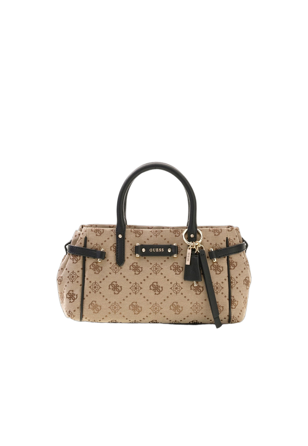 Guess Sac à Main Dorothy Petit Latte Logo/Black — vue de face