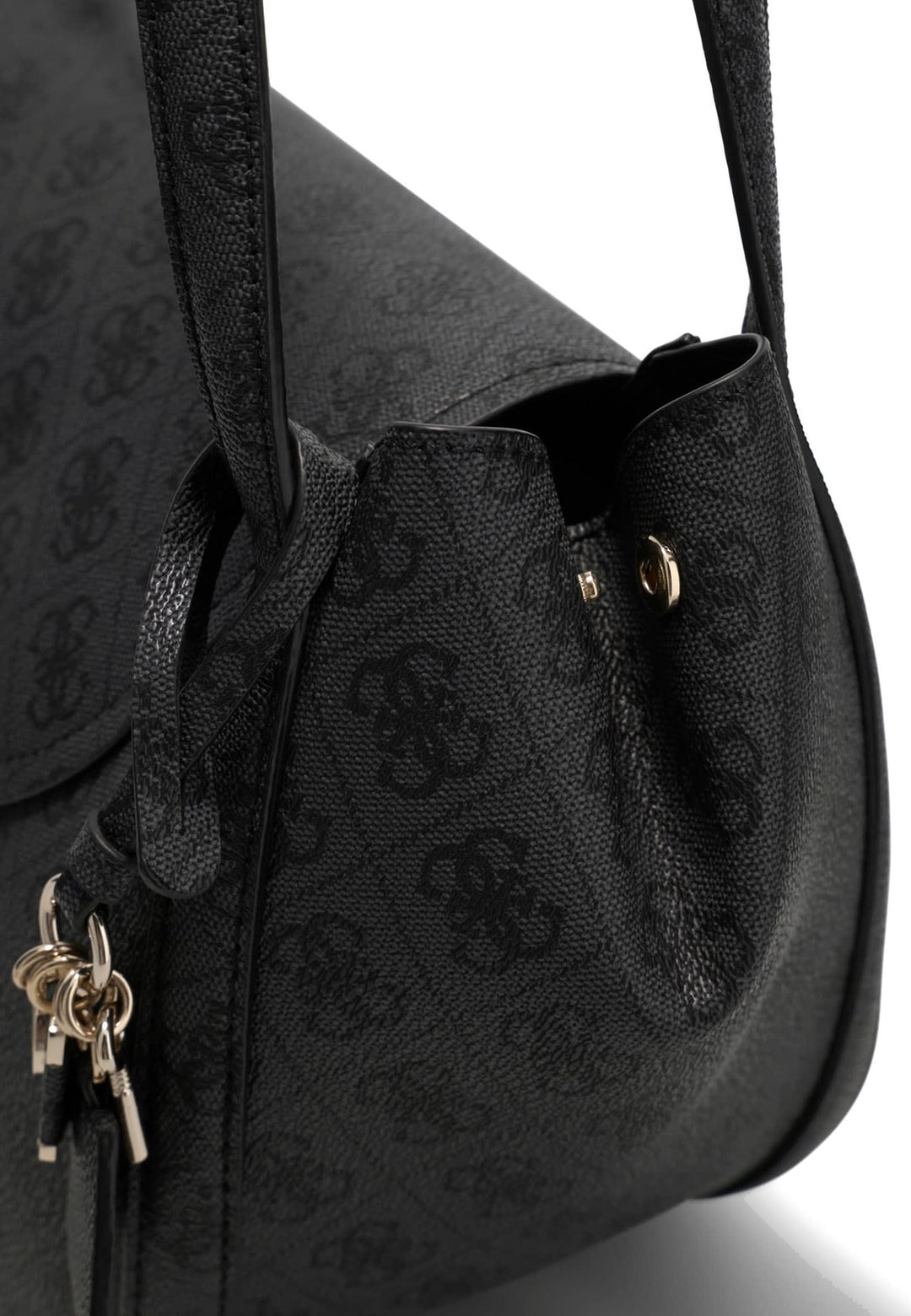 Guess Sac à Rabat Coleen Monogramme Coal Logo — vue vue