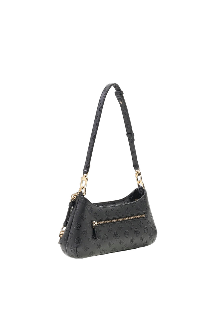 Guess Sac Bandoulière Carmella Black Logo — vue vue