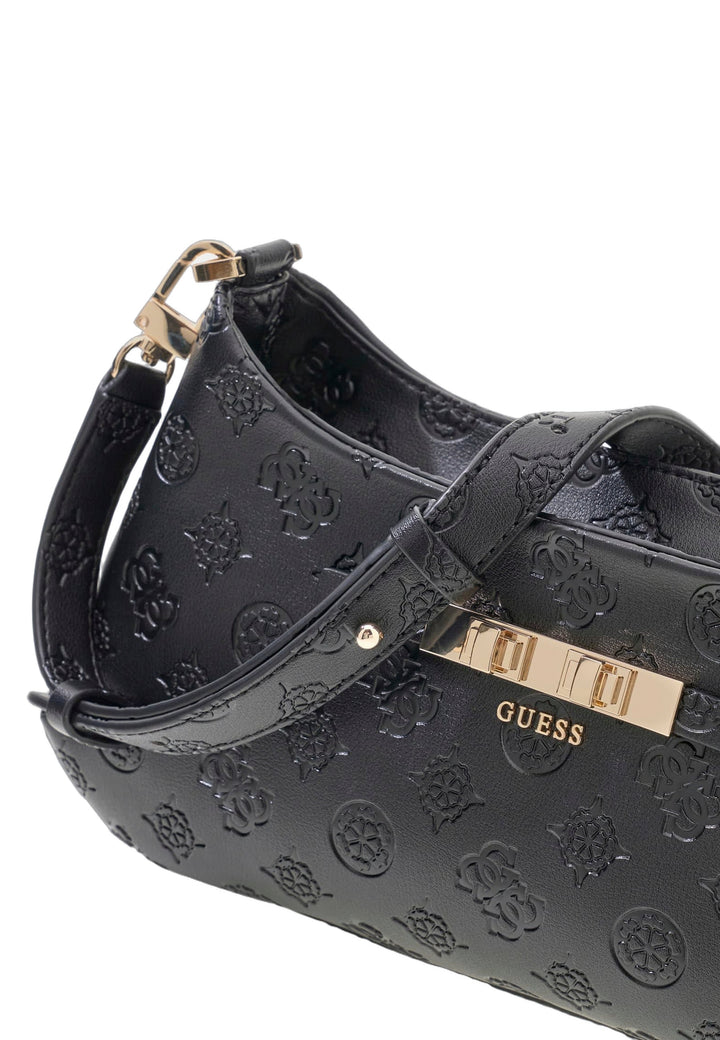 Guess Sac Bandoulière Carmella Black Logo — vue vue