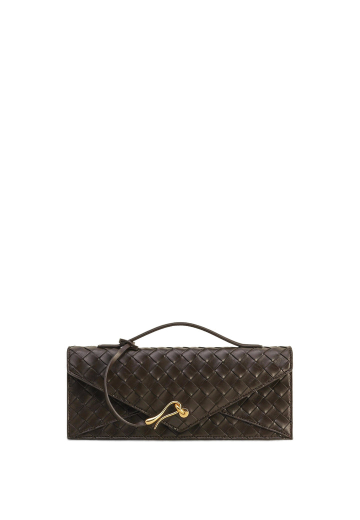 JW PEI Sac à main Celeste Tressé Dark Brown — vue de face