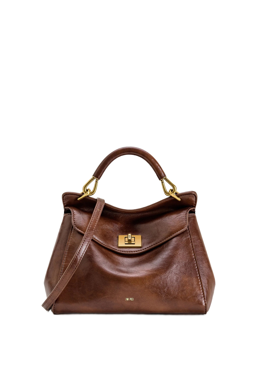 JW PEI Sac à main Lucia Coffee Brown — vue de face