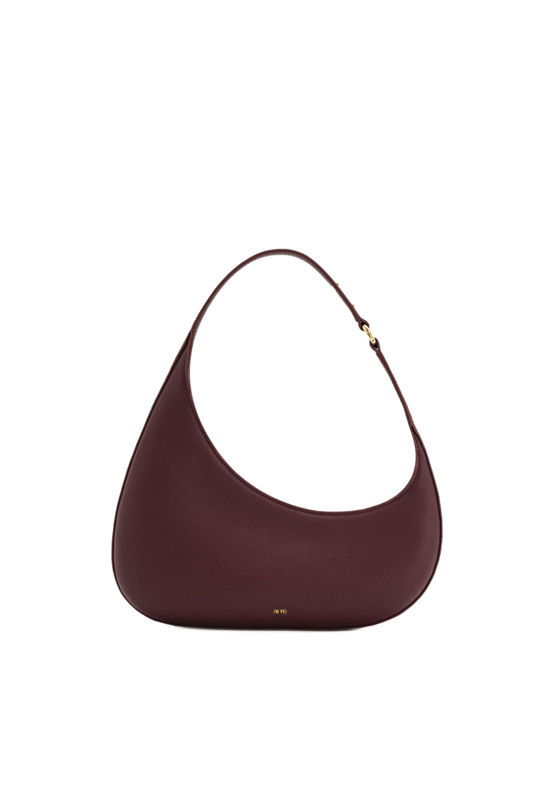 Sac bandoulière JW PEI Harlee Claret, vue de face, en simili cuir grainé