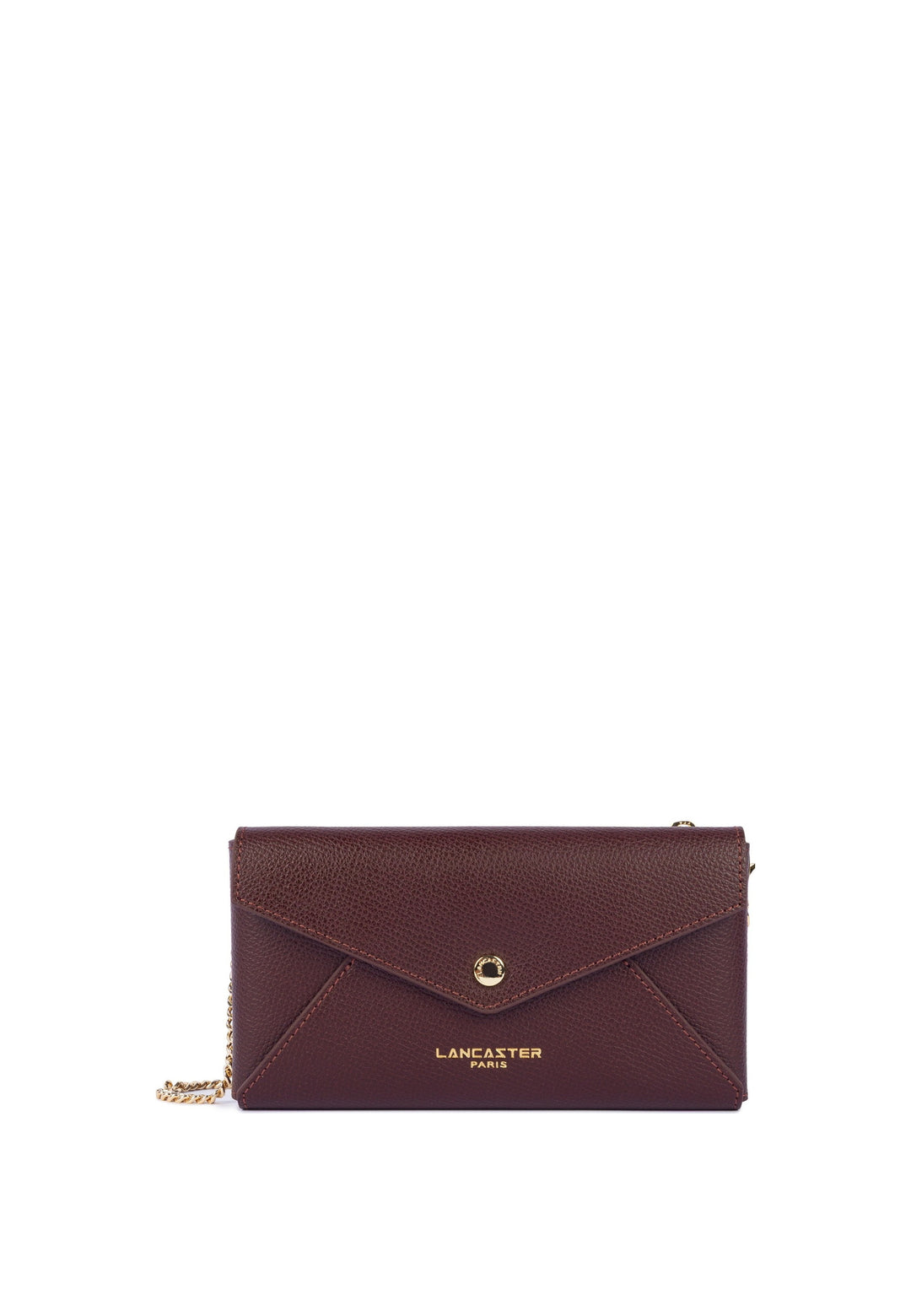 Lancaster Pochette A rabat avec pression Sierra PM Bordeaux foncé — vue de face