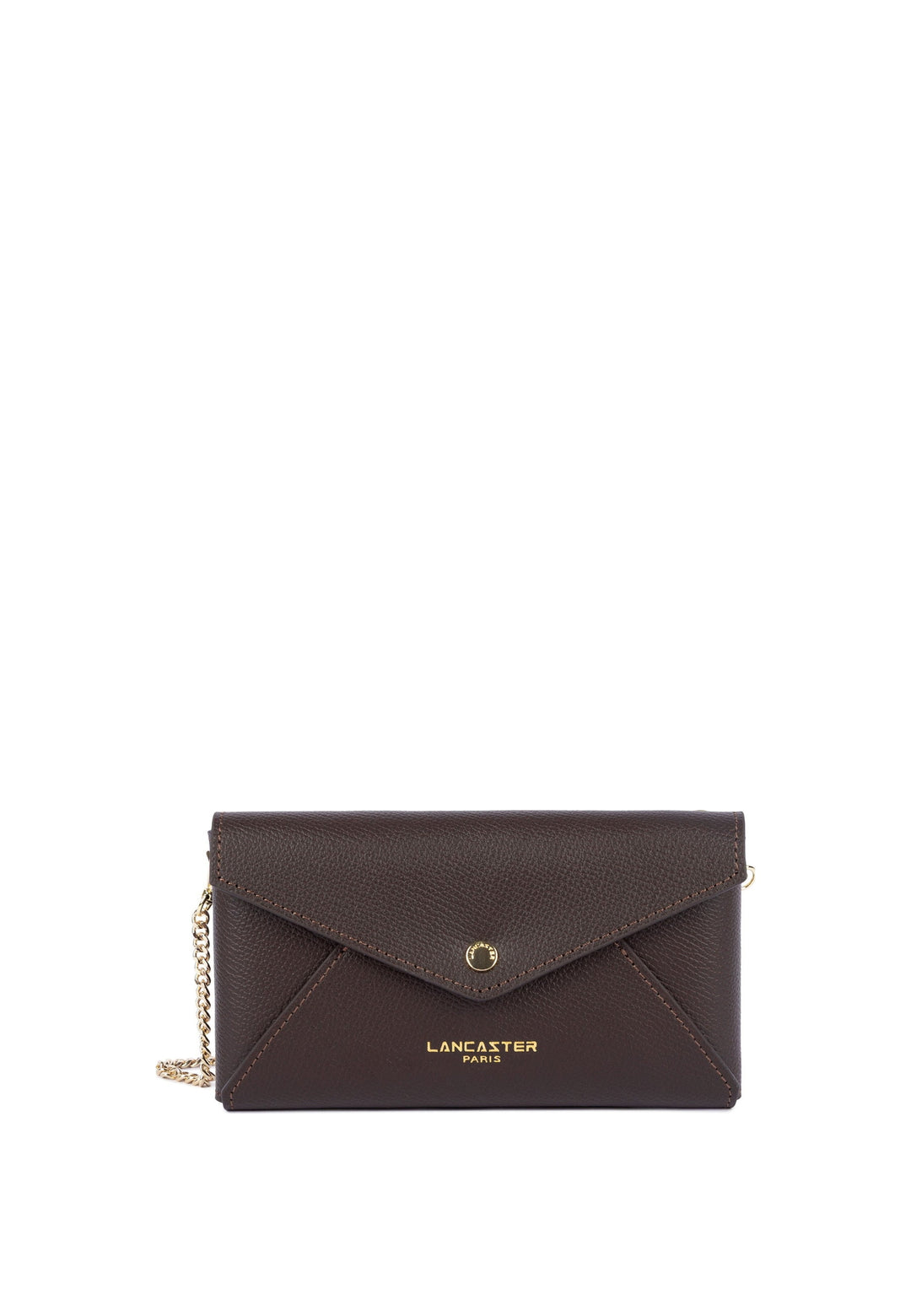 Lancaster Pochette A rabat avec pression Sierra PM Marron Foncé — vue de face