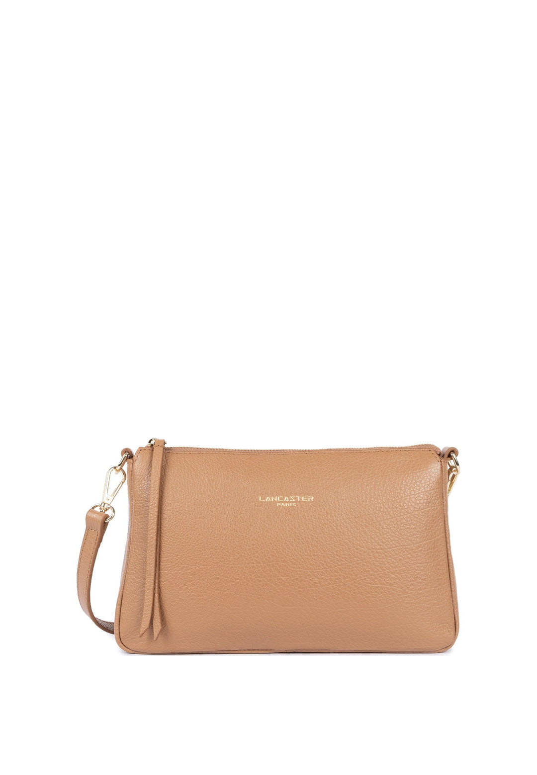 Lancaster Pochette Zippé Dune Camel — vue de face
