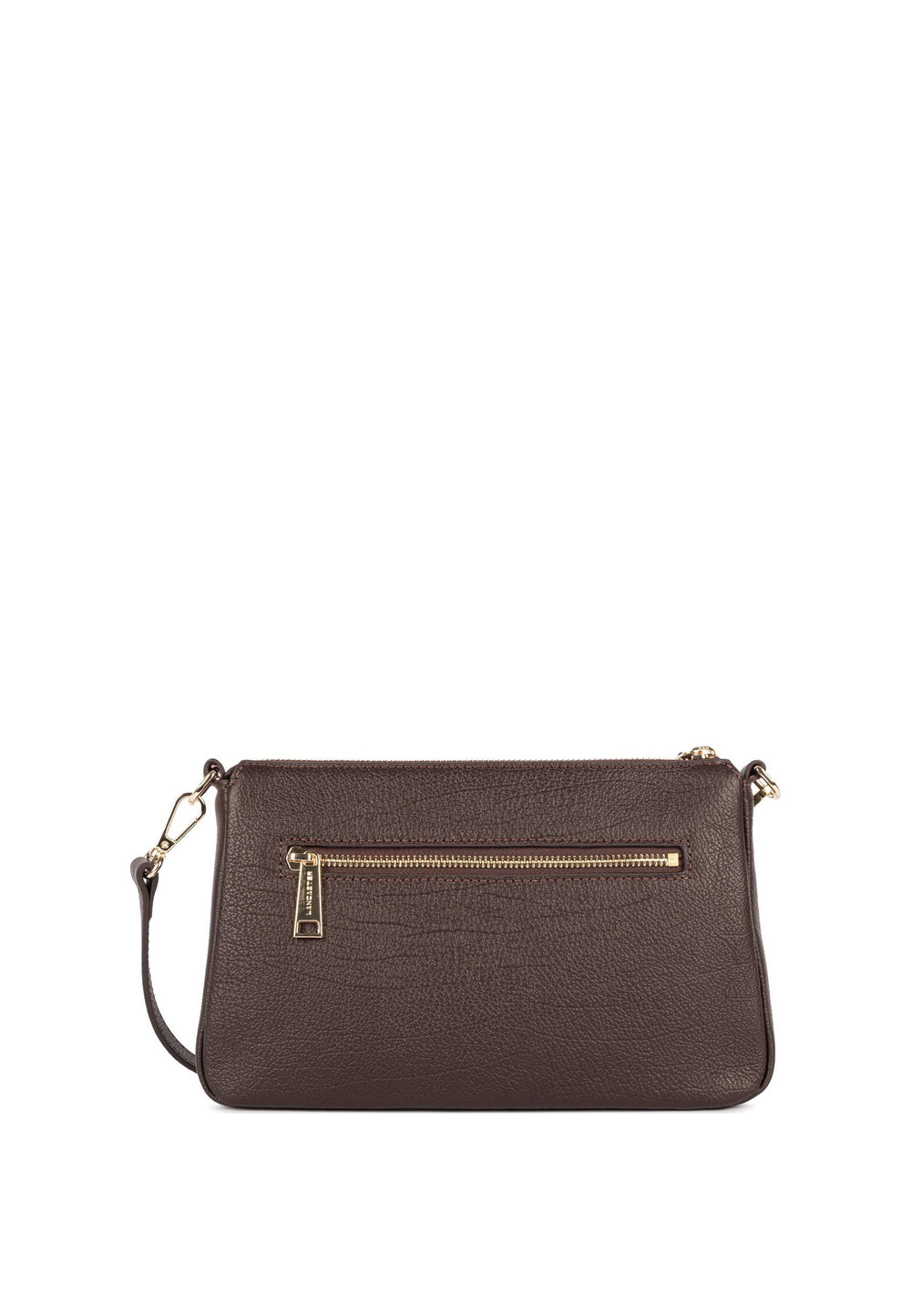 Lancaster Pochette Zippé Dune Marron Foncé — vue de dos