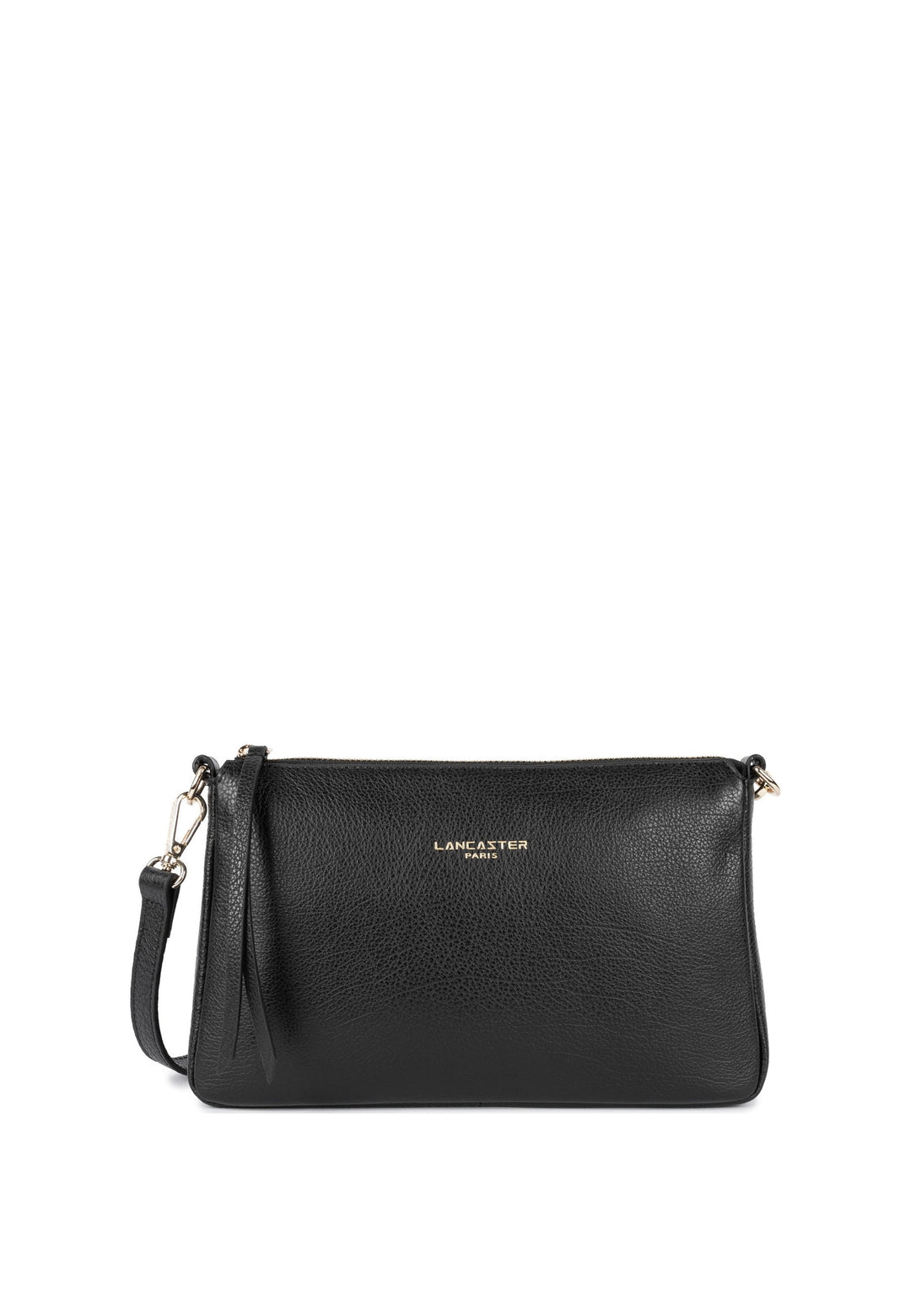 Lancaster Pochette Zippé Dune Noir — vue de face