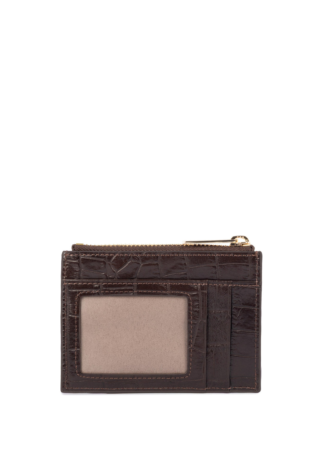 Lancaster Porte-cartes Zippé Exo Marron Foncé — vue de dos