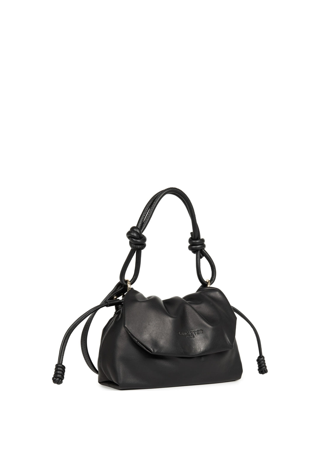 Lancaster Sac besace A rabat aimanté S Lush Noir, vue de cote