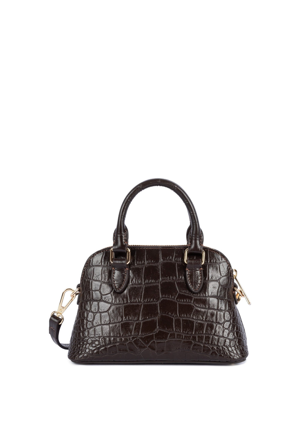 Lancaster Sac demi lune Zippé S Exo Marron Foncé — vue de dos