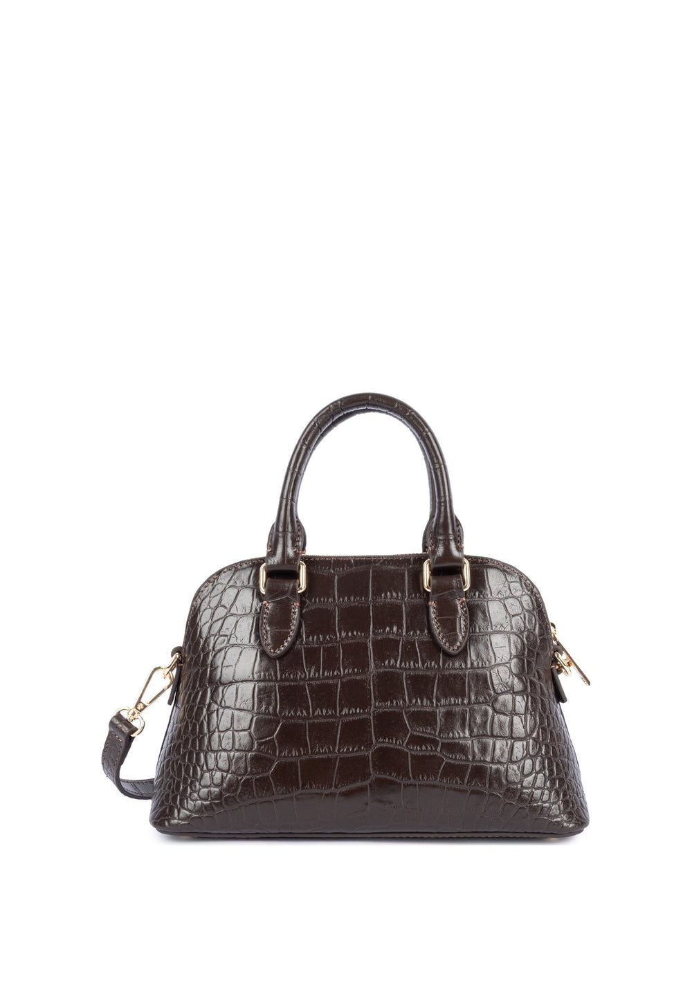 Lancaster Sac demi lune Zippée M Exo Marron Foncé — vue de dos