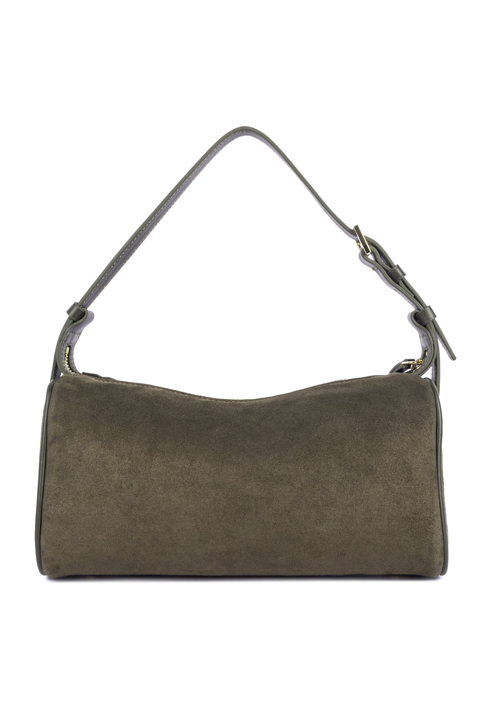 Lancaster Sac rectangle Zippé M Suède Kaki — vue de dos