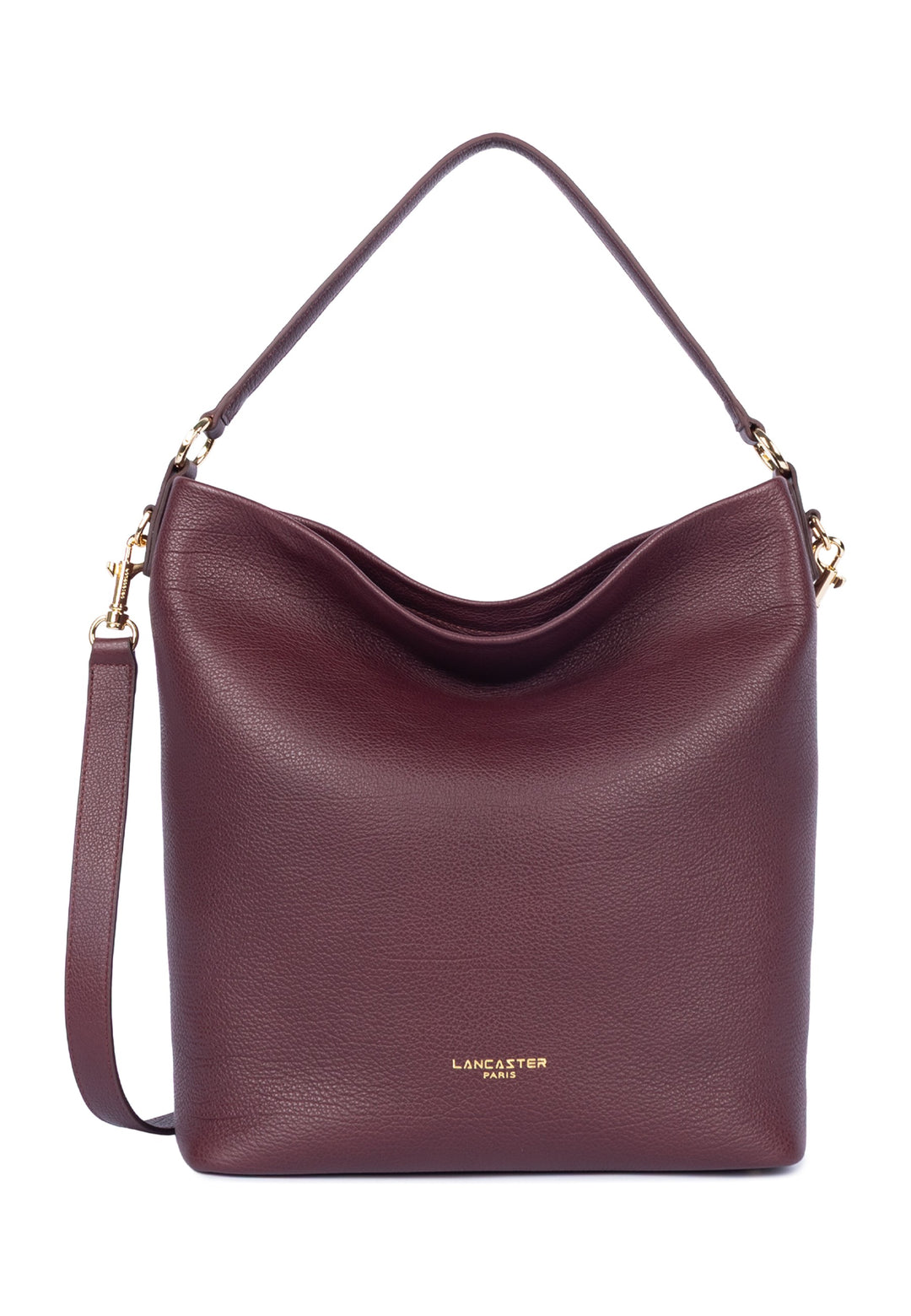 Lancaster Sac seau Zippé L Dune Bordeaux foncé — vue de face