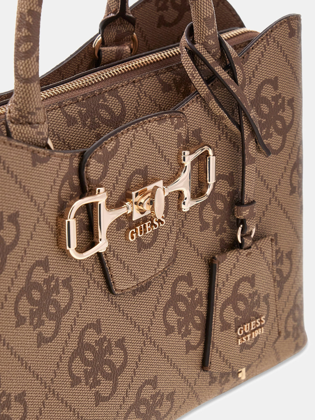 Guess Torebki Karnilla Logo Bucket Latte Logo
