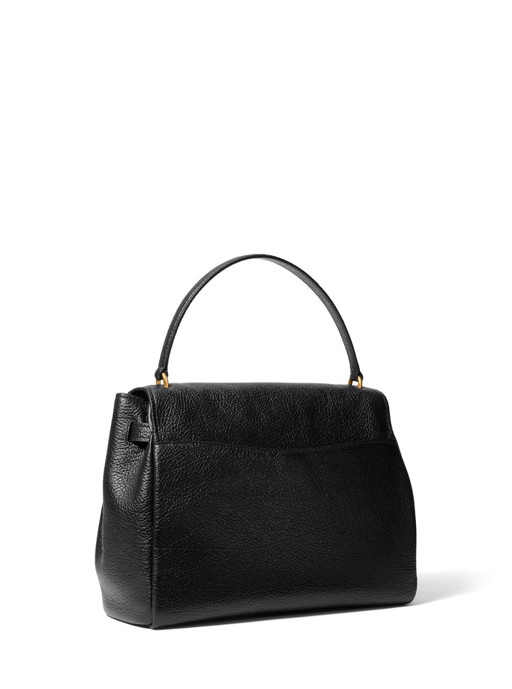 Michael Kors Sac à main Cuir Hamilton Moderne Grand Rabat Noir — vue de dos