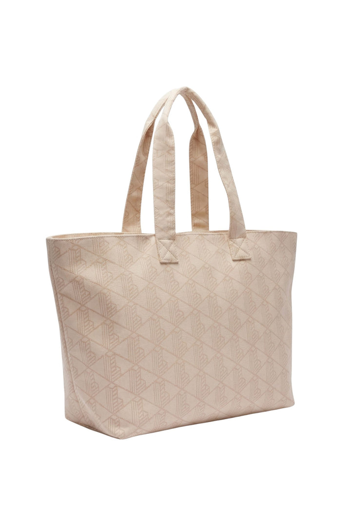 Lacoste Torba Tote XL Summer Pack Mono Jaquard Biały