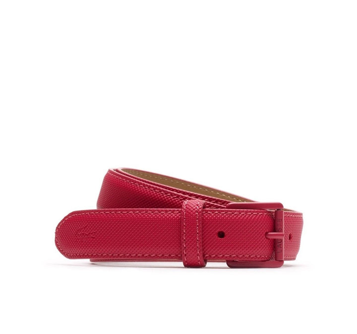 Cinturón Lacoste para mujer rojo burdeos 100cm