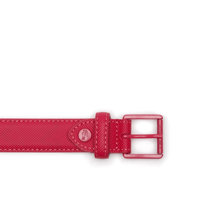 Cinturón Lacoste para mujer rojo burdeos 100cm
